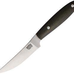Couteau Fixe Bark River Bitter Root Caper Lame Acier Manche Micarta Vert &Eacute;tui Cuir BA99253MGC