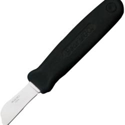 Couteau Fixe Bear & Son Cushion Grip Lame Inox Manche Caoutchouc Noir &Eacute;tui Cuir BC486