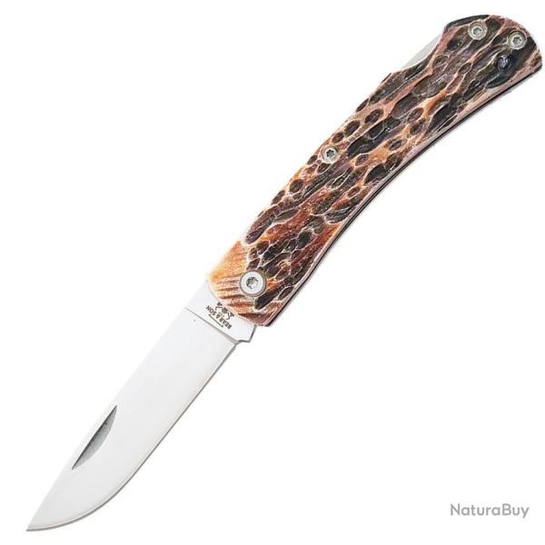 Couteau Pliant Bear & Son Lame Inox Drop Point Manche Os Lockback BC537L