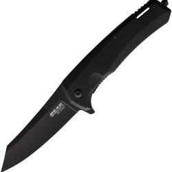 Couteau Pliant Bear & Son Sideliner Lame Acier 440 Noire Manche Aluminium Noir Linerlock BC61127