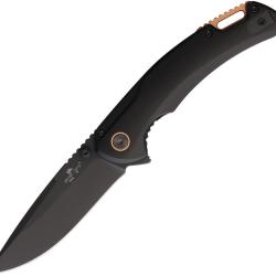 Couteau Bear & Son Loadout I A/O Lame Acier 14C28N Manche Aluminium Noir Linerlock BCA600ALBKB