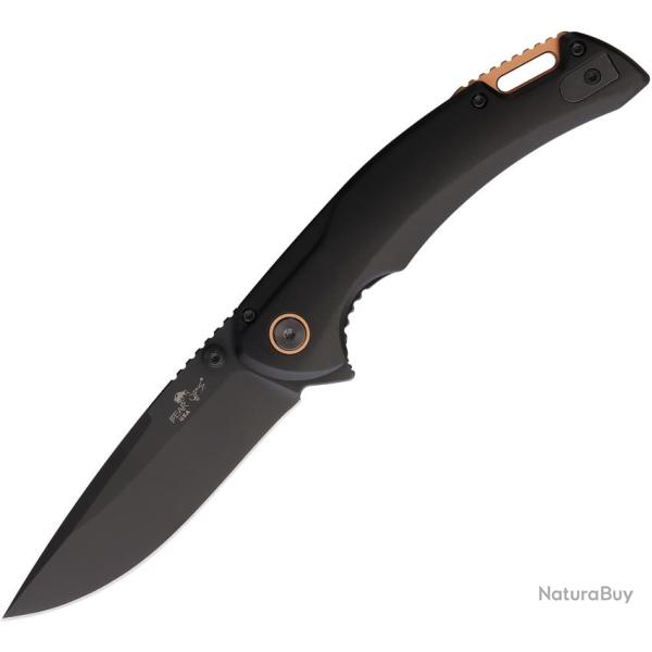 Couteau Bear & Son Loadout I A/O Lame Acier 14C28N Manche Aluminium Noir Linerlock BCA600ALBKB