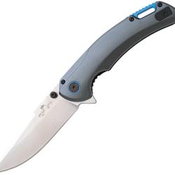 Couteau Bear & Son Loadout I A/O Lame Acier 14C28N Manche Aluminium Gris Linerlock BCA600ALGYS