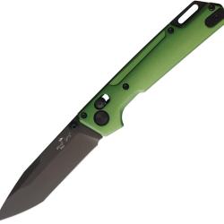 Couteau Bear & Son Nekama I Lame Acier 14C28N Tanto Manche Aluminium Vert Slide Lock BCMC1000ALOD