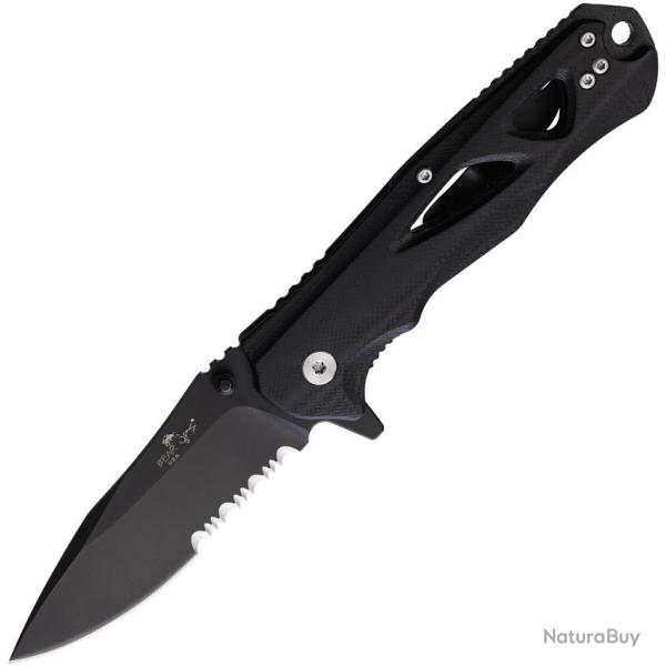 Couteau Bear & Son Rancor II Lame Acier CPM-S35VN Manche G10 Noir Linerlock BCMC400B4BS35SR