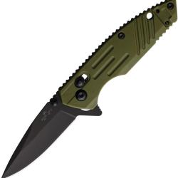 Couteau Pliant Bear & Son Lame Inox Manche Zytel Vert OD Slide Lock BCMC900OD7B