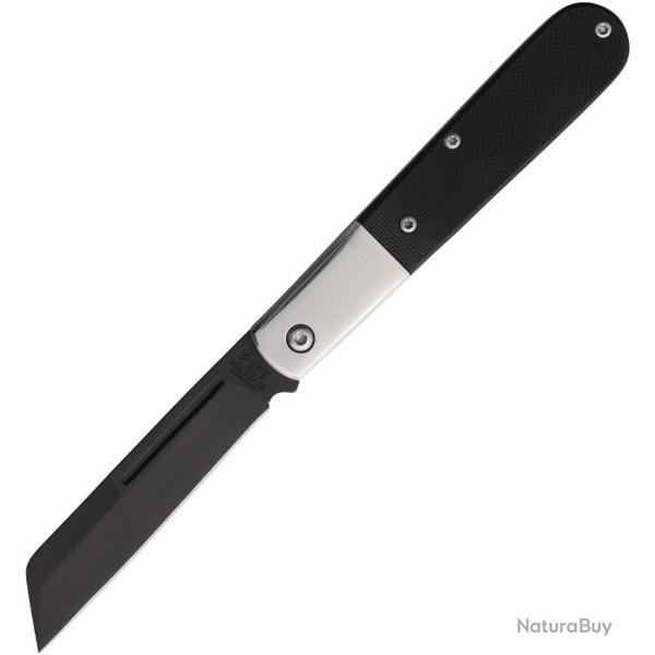 Couteau Pliant Bear & Son Modern Large Barlow Lame Acier D2 Sheepsfoot Manche G10 Noir BCMG180