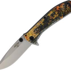Couteau Pliant Bear & Son Bigfoot A/O Lame Inox Drop Point Manche Inox Framelock BCU112ABF26