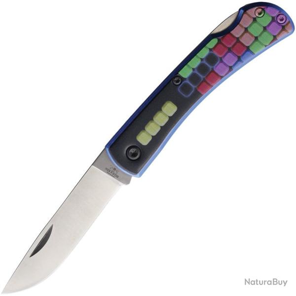 Couteau Pliant Bear & Son Farmhand Gamer Lame Inox Manche Aluminium Bleu Lockback BCU137LBLTRS