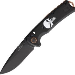 Couteau Bear & Son Nekama II Lame Acier 14C28N Manche Aluminium Noir Crossbar Lock BCUMC1100ALBKBS