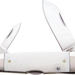 Couteau Pliant Bear & Son Piranha Lame Acier 440 Manche Os Blanc BCWSB59L