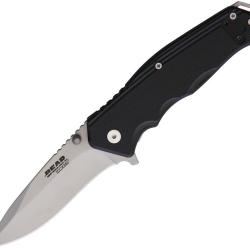 Couteau Pliant Bear Edge Sideliner Lame Acier 440 Manche G10 Noir Linerlock BC61102B