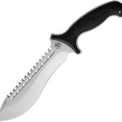 Couteau Fixe Begg Knives Bolo Lame Acier AUS-10 Satin&eacute;e Manche Nylon Noir &Eacute;tui Nylon BG023