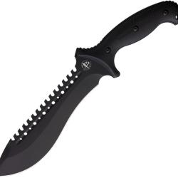 Couteau Fixe Begg Knives Bolo Lame Acier AUS-10 Noire Manche Nylon Noir &Eacute;tui Nylon BG024