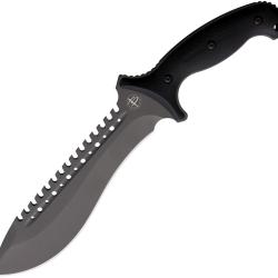 Couteau Fixe Begg Knives Bolo Lame Acier AUS-10 20,32 cm Gris Manche Nylon Noir &Eacute;tui Nylon BG025