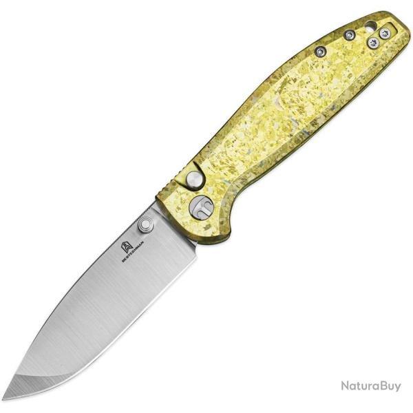 Couteau Bestech Knives Bestechman Goodboy Jr Lame Acier CPM-MagnaCut Manche Titane Dor� BTKMK10C3