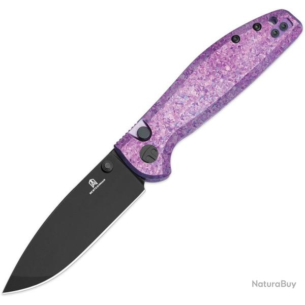Couteau Bestech Knives Bestechman Goodboy Jr Lame Acier CPM-MagnaCut Manche Titane Violet BTKMK10C4