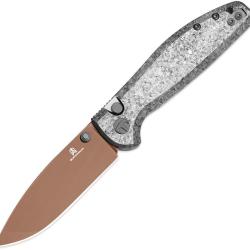 Couteau Bestech Knives Bestechman Goodboy Jr Lame Acier CPM-MagnaCut Manche Titane Argent BTKMK10C5