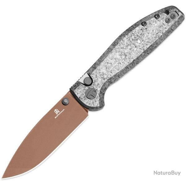 Couteau Bestech Knives Bestechman Goodboy Jr Lame Acier CPM-MagnaCut Manche Titane Argent BTKMK10C5
