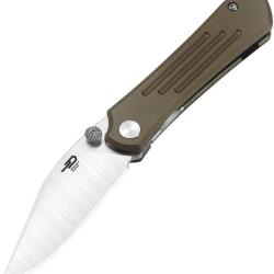 Couteau Bestech Knives Icarus Lame Acier M390 Clip Point Manche Titane Bronze Framelock BTKT2302F