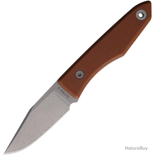 Couteau Big Idea Design Lookout Lame Acier Nitro-V Manche Micarta Marron �tui Kydex BIG009MBR