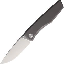 Couteau Big Idea Design The Overlook Lame Acier M390 Drop Point Manche Titane Gris Framelock BIG011