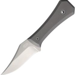 Couteau Fixe Big Idea Design Bowie Lame Acier M390 Manche Titane Gris Fonc&eacute; &Eacute;tui Kydex BIG735703