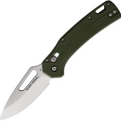 Couteau Pliant BlackFire Lame Acier D2 Drop Point Manche Nylon Vert Pivot Lock BFOGK000GNB