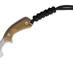 Couteau Fixe BMC Bladeworks M13 Imp Neck Lame Acier D2 Manche Micarta Tan &Eacute;tui Kydex BMCIMP135R