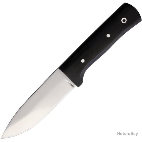 Couteau de Cuisine BORDO Butcher Lame Inox Manche Bois Noir �tui Cuir BOR007