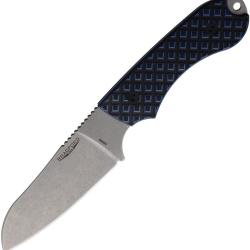 Couteau Bradford Knives Guardian 4 Sheepsfoot Lame Acier N690 Manche G10 Noir et Bleu BRAD4SF013