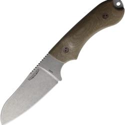 Couteau Bradford Knives Guardian 4 Sheepsfoot Lame Acier N690 Manche Micarta Vert BRAD4SF102