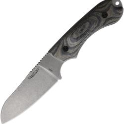 Couteau Bradford Knives Guardian 4 Sheepsfoot Lame Acier N690 Manche Micarta Noir et Vert BRAD4SF109