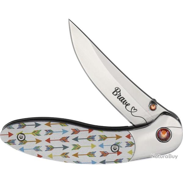 Couteau Pliant Brighten Blades Brave Lame Acier 8Cr13MoV Manche Aluminium Linerlock BB007