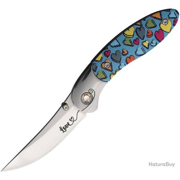 Couteau Pliant Brighten Blades Love Lame Acier 8Cr13MoV Manche Aluminium Linerlock BB008