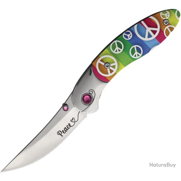 Couteau Pliant Brighten Blades Peace Lame Acier 8Cr13MoV Manche Aluminium Linerlock BB009