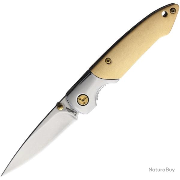 Couteau Pliant Brighten Blades Not So Heavy Metal Lame Inox Manche Aluminium Dor� Linerlock BB126