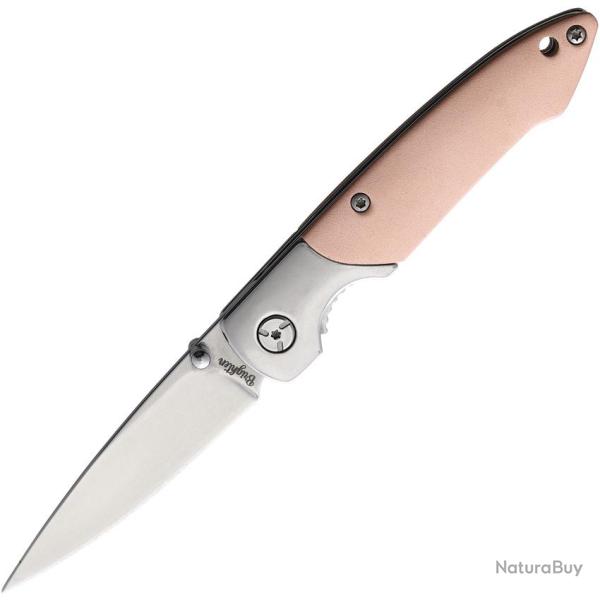 Couteau Pliant Brighten Blades Not So Heavy Metal Lame Inox Manche Aluminium Rose Linerlock BB127