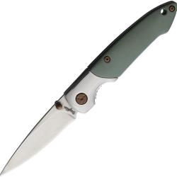 Couteau Pliant Brighten Blades Not So Heavy Metal Lame Inox Manche Aluminium Vert Linerlock BB130