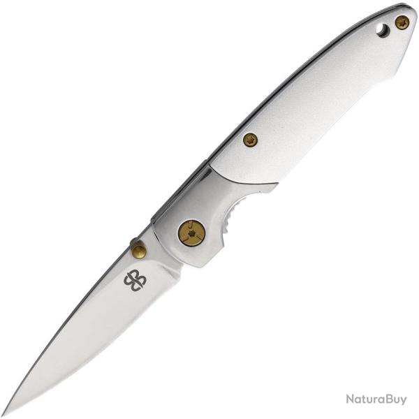 Couteau Pliant Brighten Blades Not So Heavy Metal Lame Inox Manche Aluminium Argent Linerlock BB138