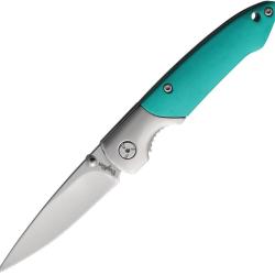 Couteau Pliant Brighten Blades Not So Heavy Metal Lame Inox Manche Aluminium Bleu Canard BB146B