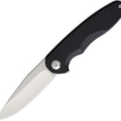 Couteau Pliant Brous Blades Specter Lame Acier D2 Stonewash Manche G10 Noir Framelock BRB213