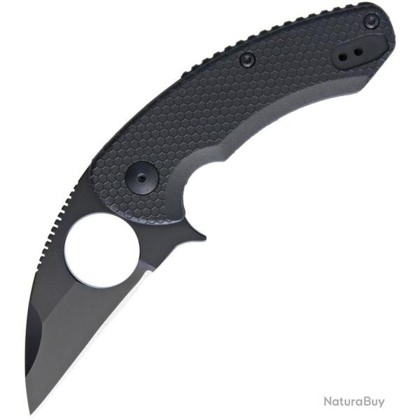 Couteau Brous Blades SSF Silent Soldier Lame Acier D2 Manche Polym�re Noir Linerlock BRBM002B