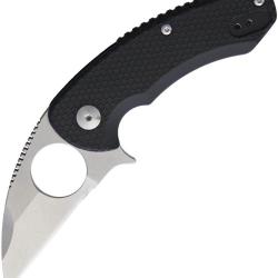 Couteau Brous Blades SSF Silent Soldier Lame Acier D2 Wharncliffe Manche Polym&egrave;re Noir BRBM002S