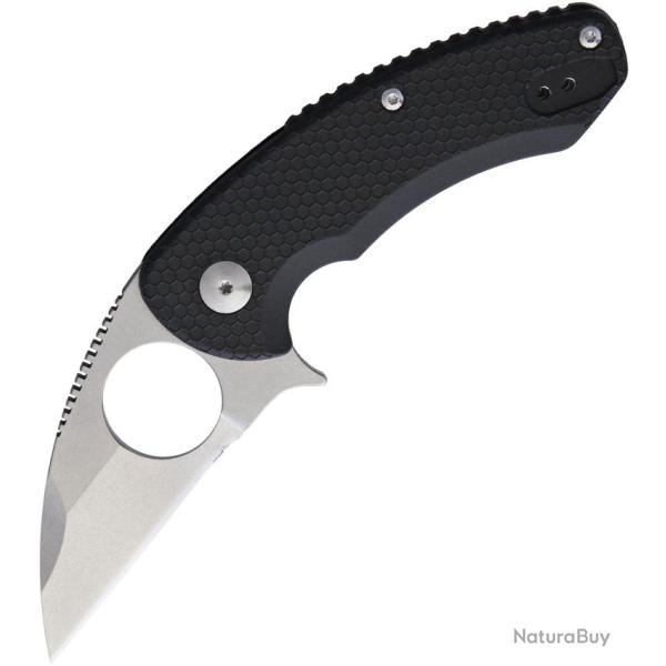 Couteau Brous Blades SSF Silent Soldier Lame Acier D2 Wharncliffe Manche Polym�re Noir BRBM002S