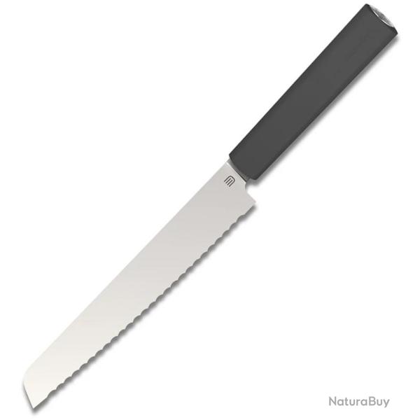 Couteau de Cuisine Butterfork Bread Lame Acier AR-RPM9 Manche ABS Gris Fonc� �tui Bois BF01BKDG