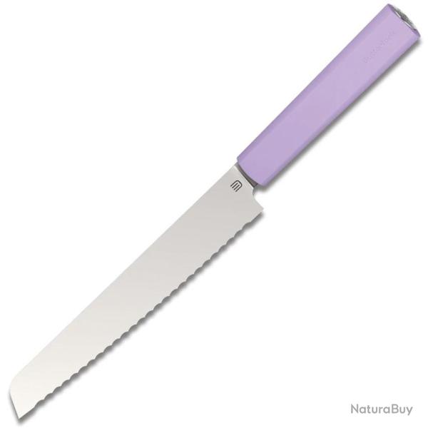 Couteau de Cuisine Butterfork Bread Lame Acier AR-RPM9 Manche ABS Violet �tui Bois BF01BKPP