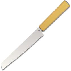 Couteau de Cuisine Butterfork Bread Lame Acier AR-RPM9 Manche ABS Jaune &Eacute;tui Bois BF01BKYL