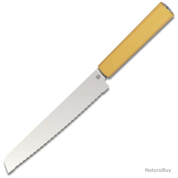 Couteau de Cuisine Butterfork Bread Lame Acier AR-RPM9 Manche ABS Jaune �tui Bois BF01BKYL