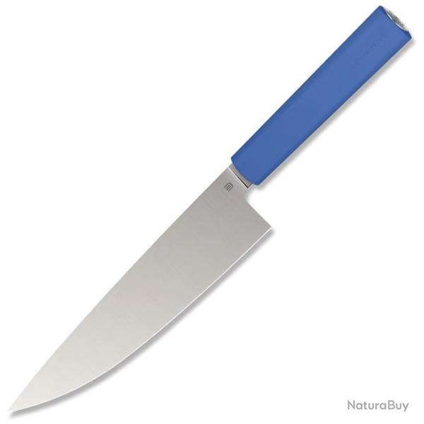 Couteau de Cuisine Butterfork Chef's Lame Acier AR-RPM9 Manche ABS Bleu �tui Bois BF01CKBU